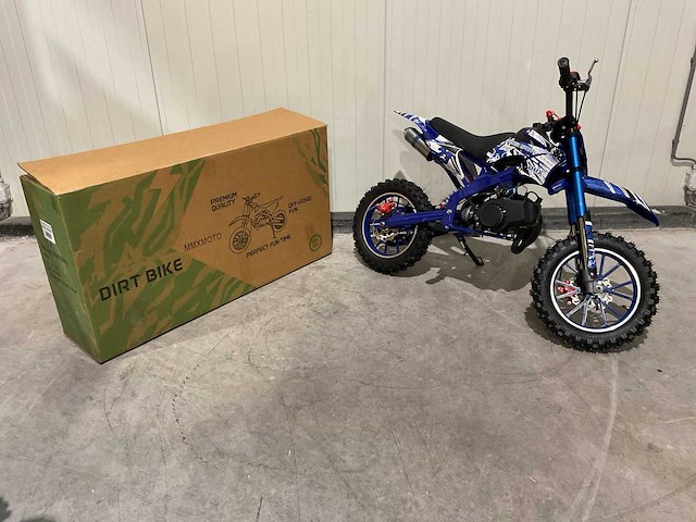 Mmx dirt bike 49cc blauw twhhpb-003 motorfiets - afbeelding 15 van  56