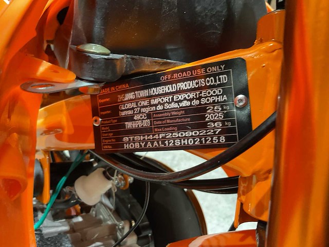 Mmx dirt bike 49cc oranje twhhpb-003 motorfiets - afbeelding 2 van  53