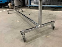 Mobiel garderobe rek / kapstok chrome (45x) - afbeelding 2 van  7