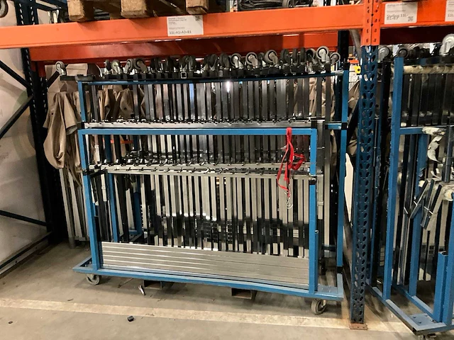 Mobiel garderobe rek / kapstok chrome (45x) - afbeelding 4 van  7