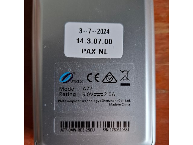 Mobiel pinapparaat pax, a77 - afbeelding 2 van  4