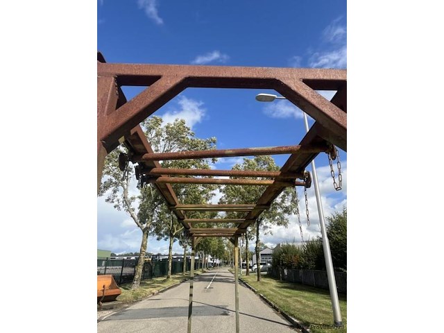 Mobiel rek met haken | spuitrek | 340x72x240cm - afbeelding 3 van  4