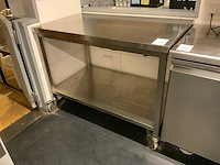 Mobiel rvs werktafel - afbeelding 1 van  3