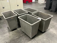 Mobiele afvalcontainer (5x) - afbeelding 1 van  5