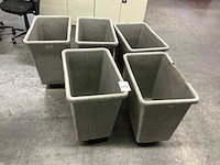 Mobiele afvalcontainer (5x) - afbeelding 2 van  5