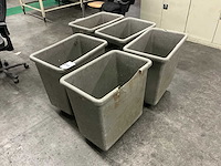 Mobiele afvalcontainer (5x) - afbeelding 3 van  5
