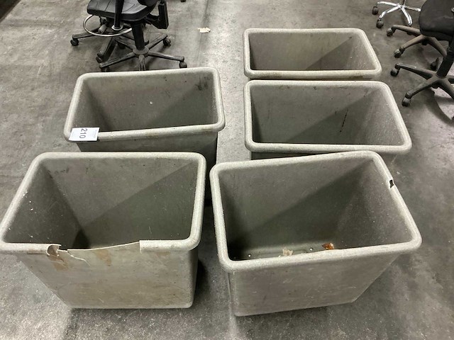 Mobiele afvalcontainer (5x) - afbeelding 4 van  5