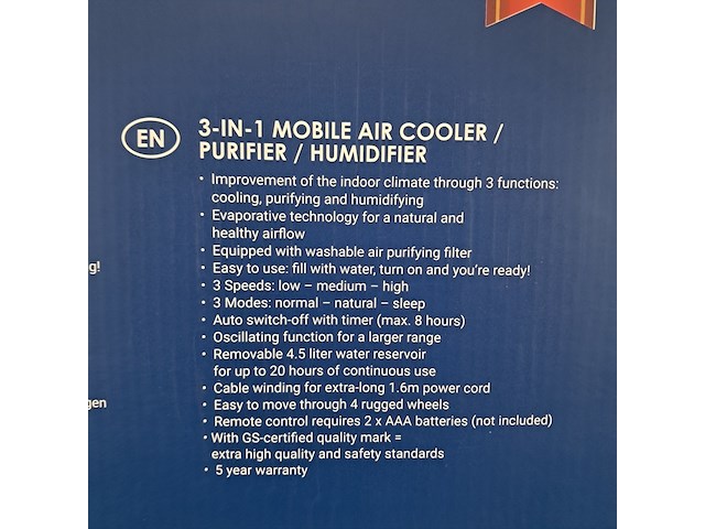 Mobiele airco, bestron, aac5000 - afbeelding 5 van  6