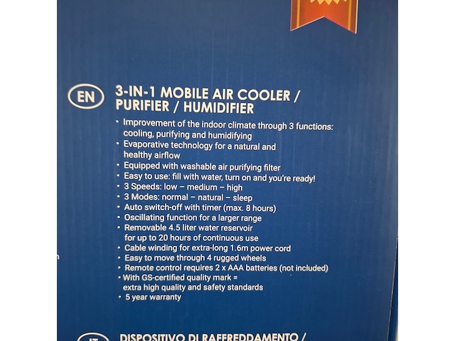 Mobiele airco, bestron, aac5000 - afbeelding 5 van  6