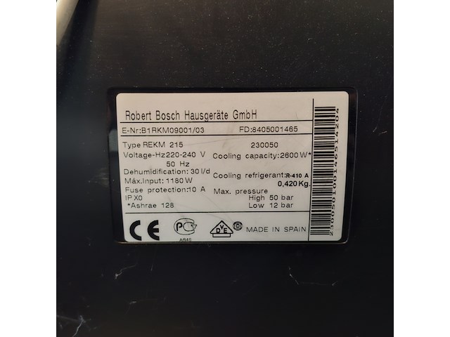 Mobiele airco bosch, rekm 215 - silver edition - afbeelding 9 van  9