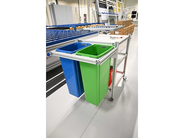 Mobiele aluminium magazijn / hygiënewagen - afbeelding 3 van  5