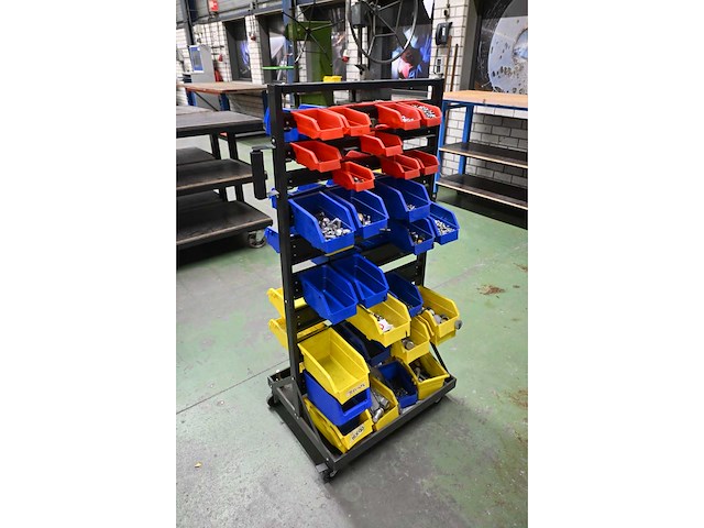 Mobiele assortiment voorraadwagen met (rvs) installatiematerialen - afbeelding 2 van  8