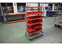 Mobiele assortiment voorraadwagen met (rvs) installatiematerialen - afbeelding 1 van  10
