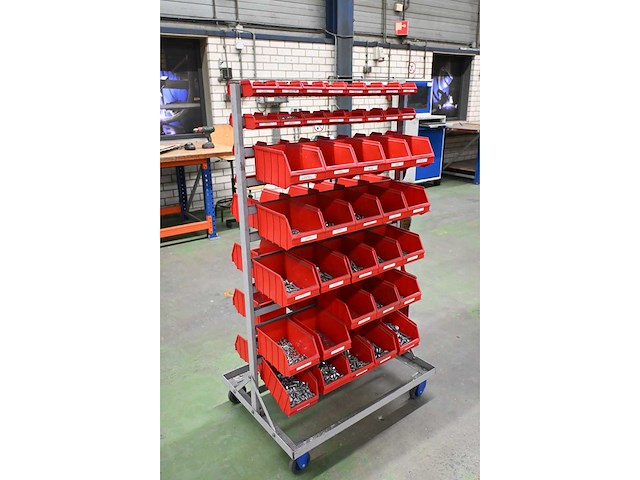Mobiele assortiment voorraadwagen met (rvs) installatiematerialen - afbeelding 3 van  10