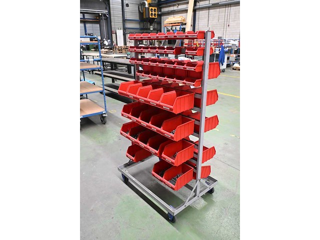 Mobiele assortiment voorraadwagen met (rvs) installatiematerialen - afbeelding 4 van  10