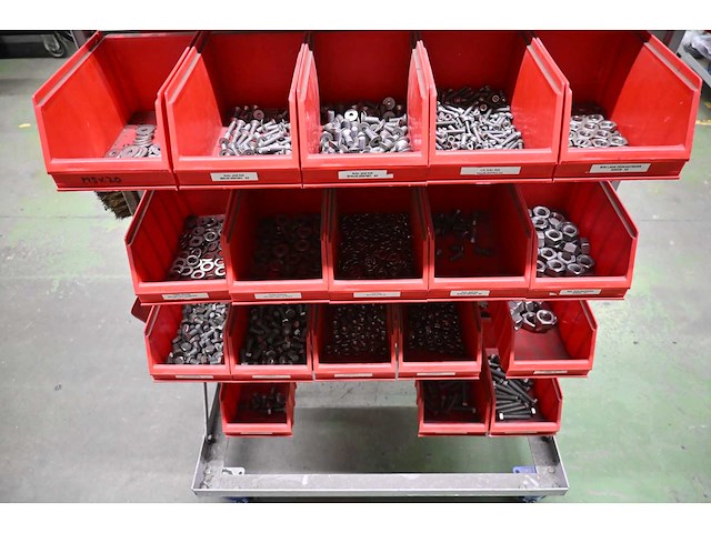 Mobiele assortiment voorraadwagen met (rvs) installatiematerialen - afbeelding 7 van  10