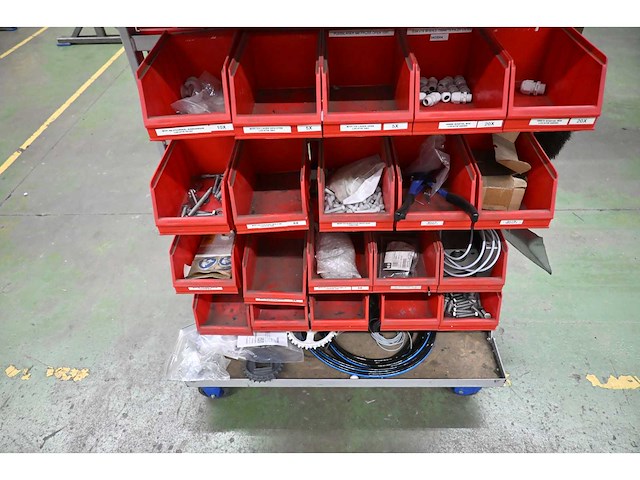 Mobiele assortiment voorraadwagen met (rvs) installatiematerialen - afbeelding 7 van  7