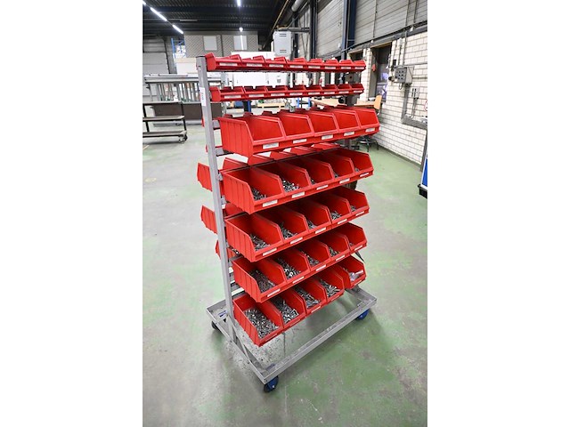 Mobiele assortiment voorraadwagen met (rvs) installatiematerialen - afbeelding 3 van  11