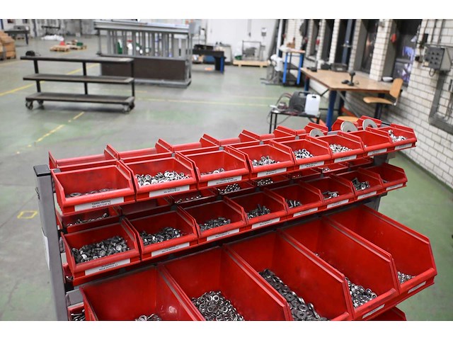 Mobiele assortiment voorraadwagen met (rvs) installatiematerialen - afbeelding 4 van  11