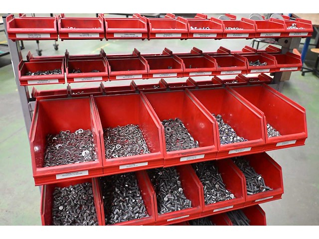 Mobiele assortiment voorraadwagen met (rvs) installatiematerialen - afbeelding 5 van  11