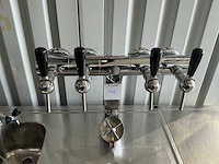 Mobiele biertap 4 kops voor speciaalbier op wielen - afbeelding 14 van  15