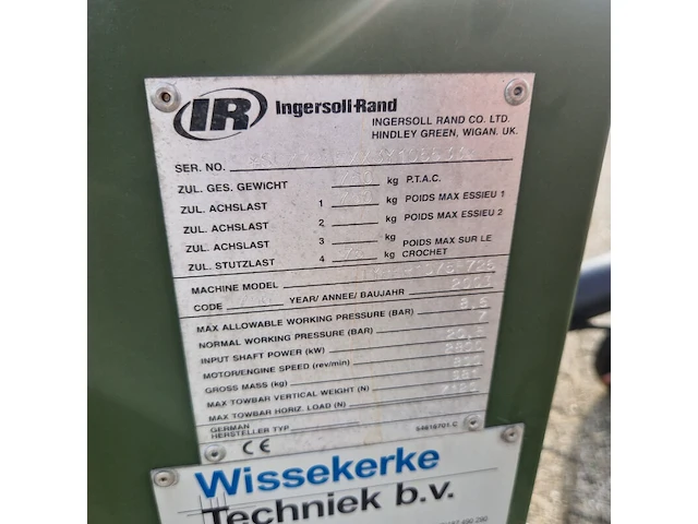 Mobiele dieselcompressor, ingersoll-rand, w902 code 49, 2005 - afbeelding 6 van  25