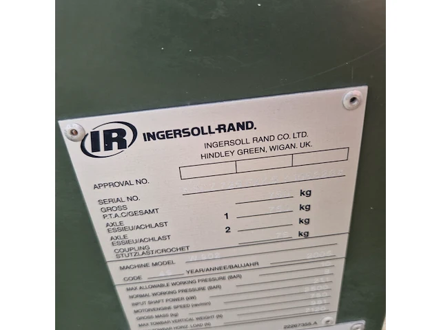 Mobiele dieselcompressor, ingersoll-rand, w902 code 49, 2005 - afbeelding 7 van  23