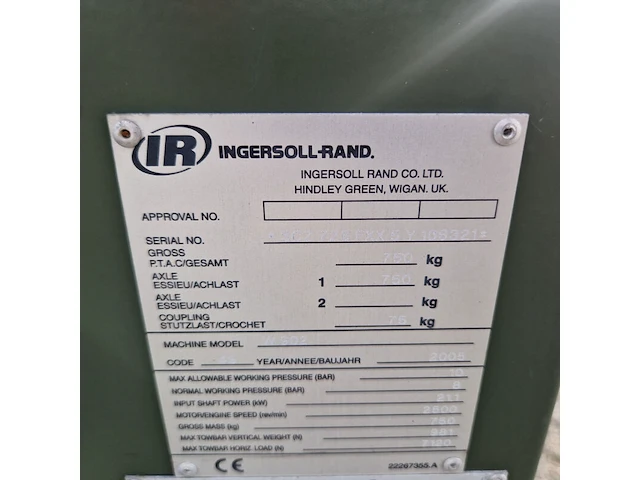 Mobiele dieselcomprressor, ingersoll-rand, w902 code 49, 2005 - afbeelding 5 van  20