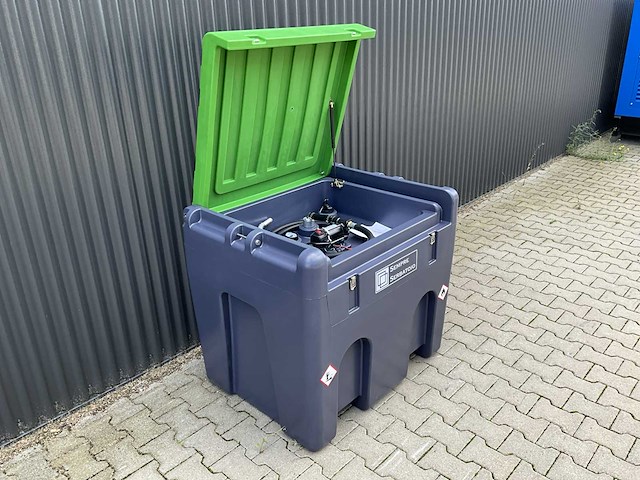 Mobiele dieseltank met elektrische 12 volt pomp, 400 liter - afbeelding 1 van  6