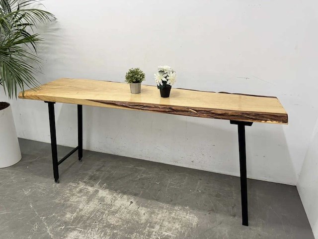 Mobiele epoxy boomstamtafel - afbeelding 1 van  7