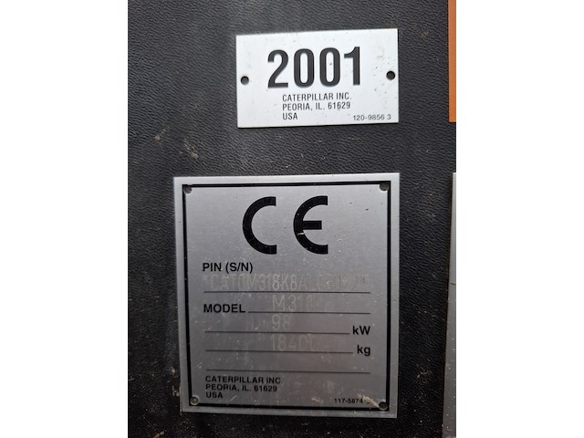 Mobiele graafmachine, caterpillar, m318, 2001 - afbeelding 16 van  21