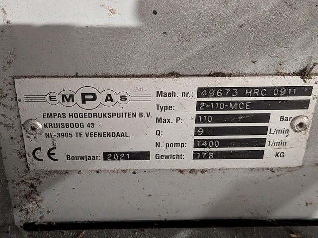 Mobiele heetwaterunit voor chemievrije onkruidbestrijding empas, 2-110-nce, bouwjaar 2021 - afbeelding 9 van  10
