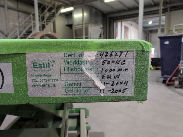 Mobiele heftafel estil, max 500 kilo - afbeelding 6 van  7