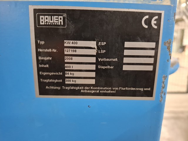 Mobiele kantelbak kw400, bouwjaar 2008 - afbeelding 5 van  6