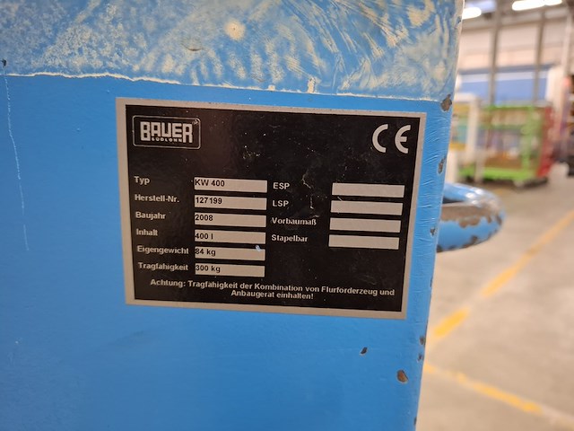 Mobiele kantelbak kw400, bouwjaar 2008 - afbeelding 4 van  4