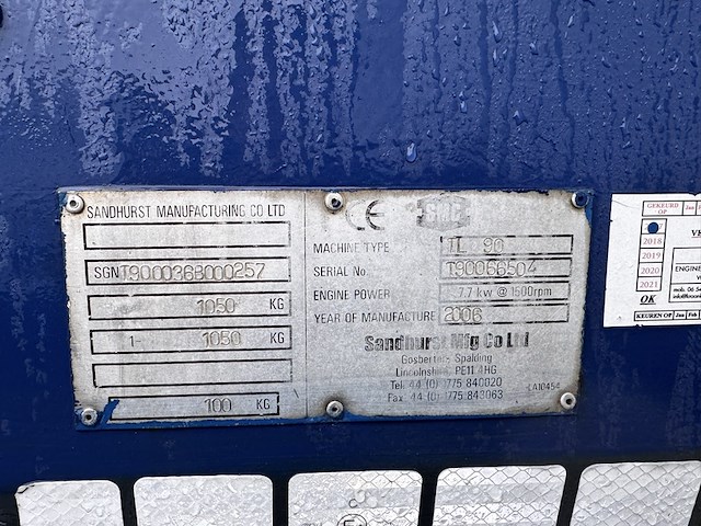 Mobiele lichtmast sandhurst, tl90, blauw, bouwjaar 2006, diesel - afbeelding 6 van  8