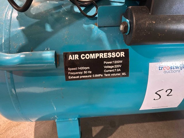 Mobiele luchtcompressor 60l - afbeelding 4 van  4