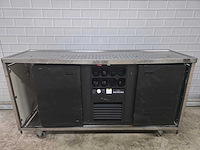 Mobiele rvs bar met gamko barkoeling en flessennest - afbeelding 5 van  10