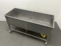 Mobiele rvs dompelbak - afbeelding 1 van  3