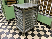 Mobiele rvs patisserie wagen - afbeelding 5 van  6