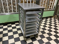 Mobiele rvs patisserie wagen - afbeelding 1 van  4
