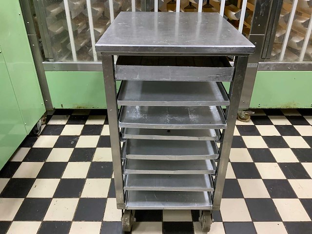 Mobiele rvs patisserie wagen - afbeelding 6 van  6