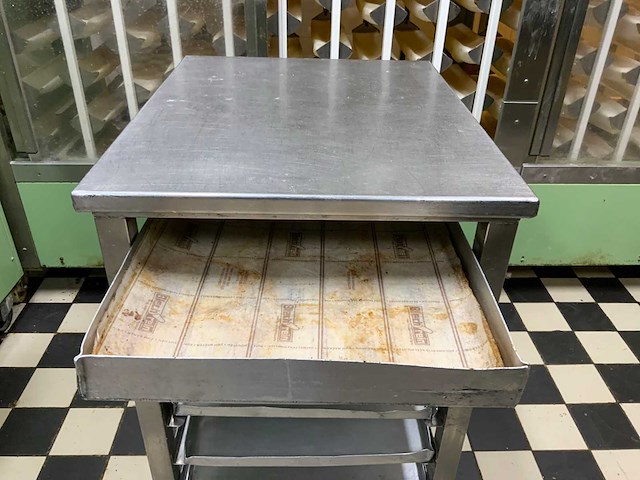 Mobiele rvs patisserie wagen - afbeelding 3 van  4