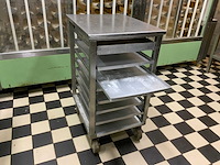 Mobiele rvs patisserie wagen - afbeelding 4 van  4