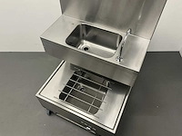 Mobiele rvs spoeltafel met close-in boiler - afbeelding 8 van  13