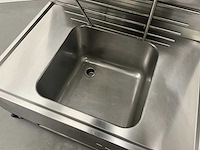 Mobiele rvs spoeltafel met close-in boiler - afbeelding 4 van  12