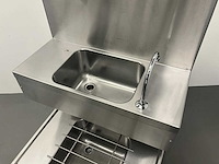 Mobiele rvs spoeltafel met close-in boiler - afbeelding 3 van  13