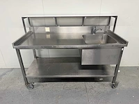 Mobiele rvs spoeltafel - afbeelding 4 van  10