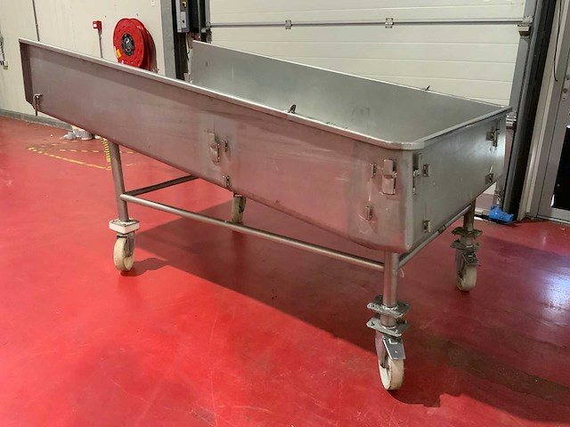 Mobiele rvs transport opvangtafel - afbeelding 6 van  9