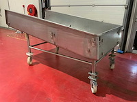Mobiele rvs transport opvangtafel - afbeelding 6 van  9